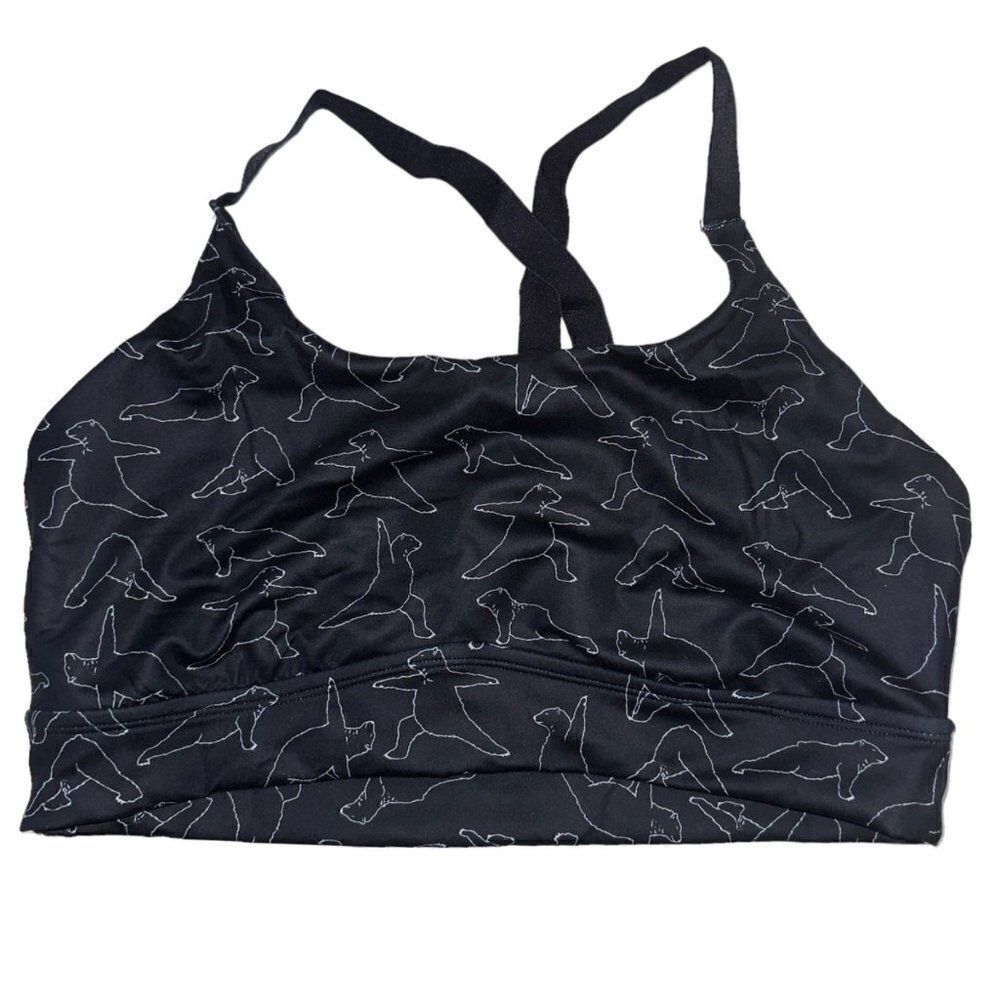 MeUndies MoveMe LongLine Sports Bra "Yoga Bear" NWT Women's 2X‎